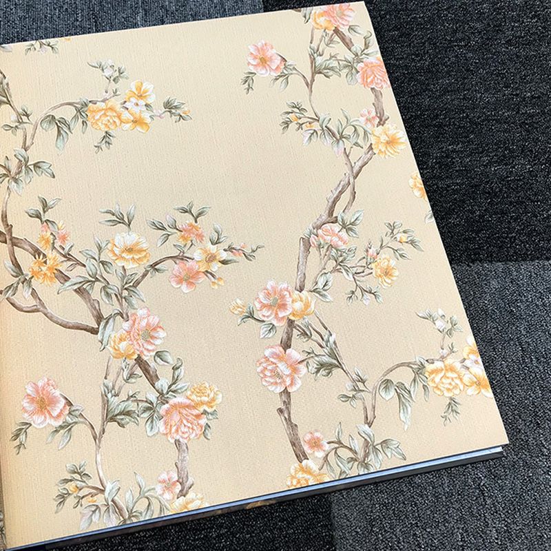 Papier peint rustique en fleurs de prunier, couleur Pastel, décoration murale de salon, taille en option