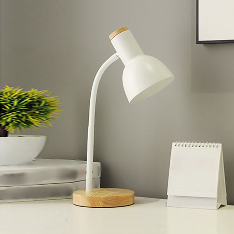 Modern Style Conical Nightstand Lamp Metal 1-Light Table Light for Bedroom