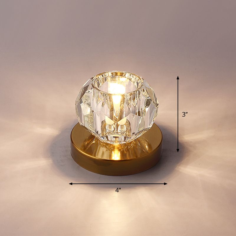 Luz de techo empotrada de pasillo de cristal facetado con montaje empotrado LED con forma de brote moderno