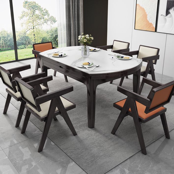 4 Legs Dining Table Sintered Stone Top Table for Home Kitchen Dinner