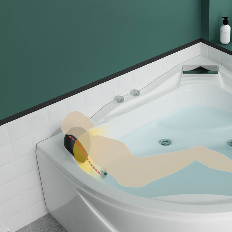 Bathroom Corner Bath Tub Acrylic Modern Bathtub with Drain and Overflow Trim