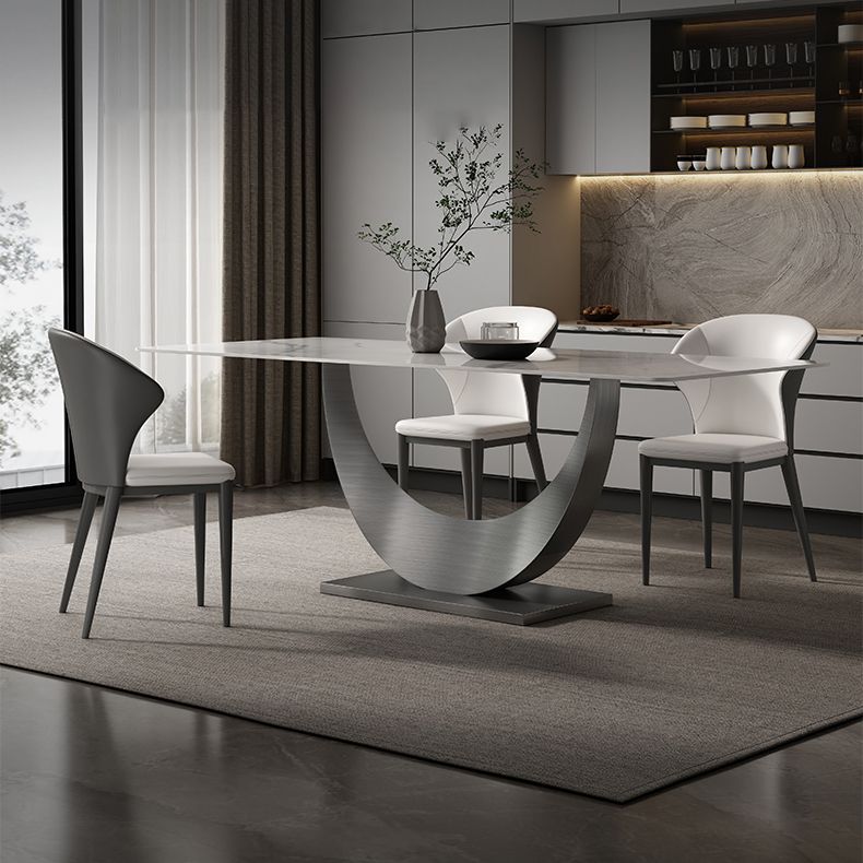 Designer Style Sintered Stone Dining Set Rectangle 1/4/5/7 Pieces Dining Table Set