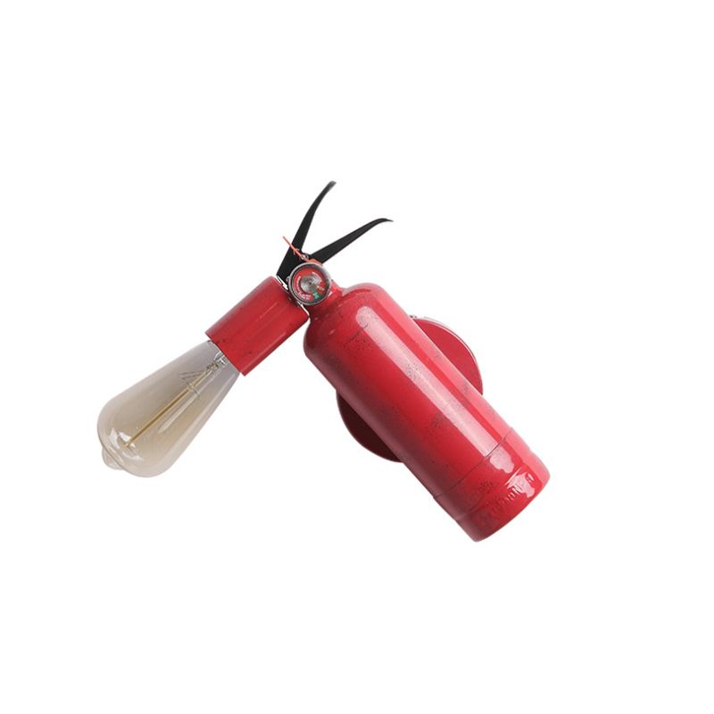 Extincteur de feu industriel Lampe à paroi unique Single Light Metallic Sconce Light en rouge