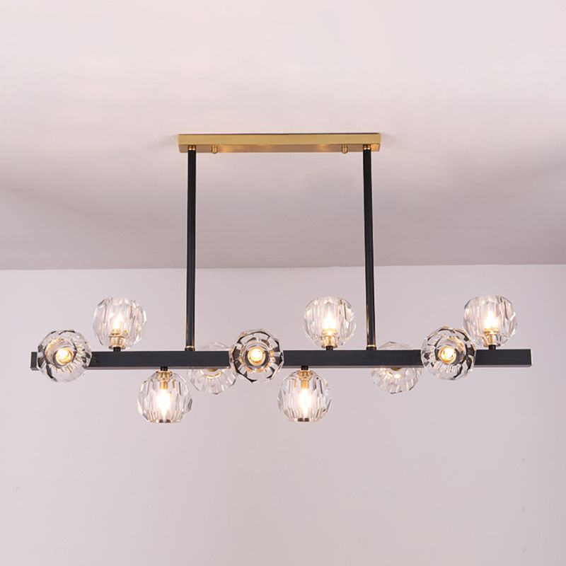 Luces colgantes de domo de estilo moderno luces colgantes de vidrio transparente