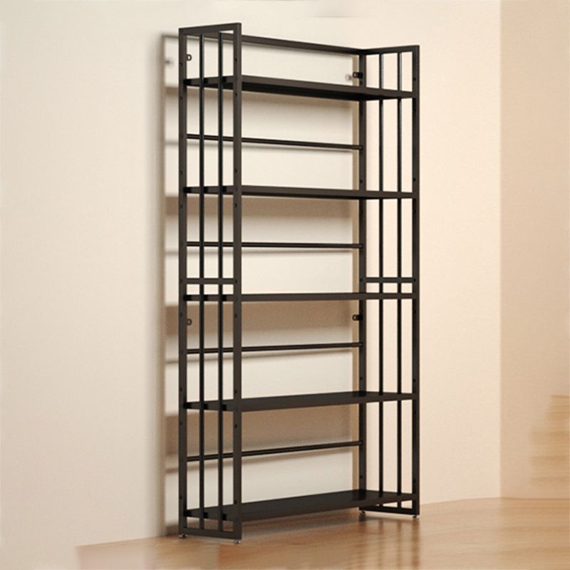 Modern Style Metal Bookshelf Vertical Open Shelf Bookcase for Study Room