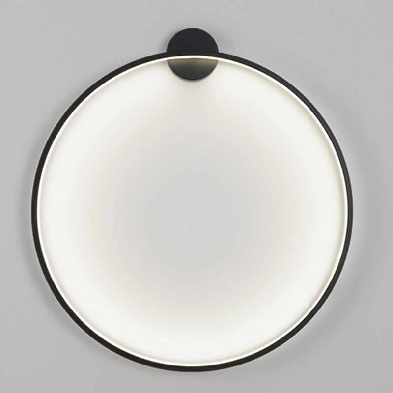 1 leggero illuminazione da parete in stile moderno in stile moderno per parete rotonda minimalista per letto per camera da letto