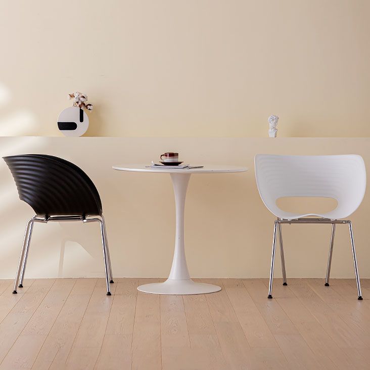 Contemporary Dining Chair Arm Chairs with Metal Legs for Kitchen