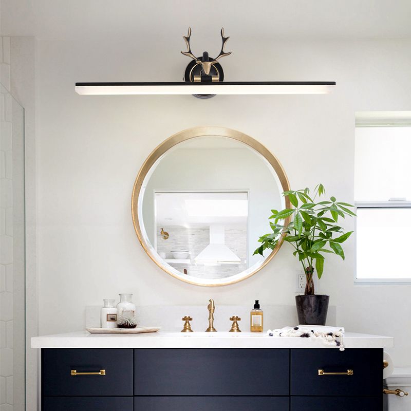 Linear Shape Modern Style Vanity Light Metal 1-Light LED Mirror Light for Bathroom