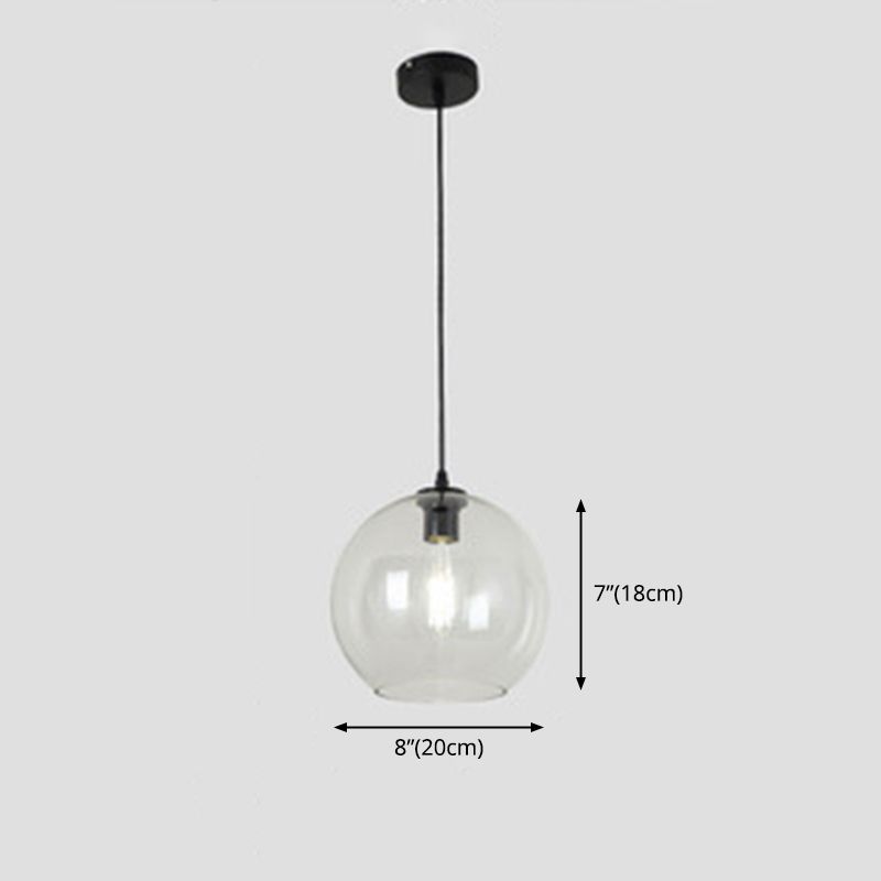 Hedendaags glas enkel plafondlicht met ronde schaduw