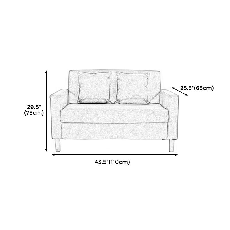28,35 "H Leinenquadratarm modernes Sofa mit enges, rutschloser Sofa