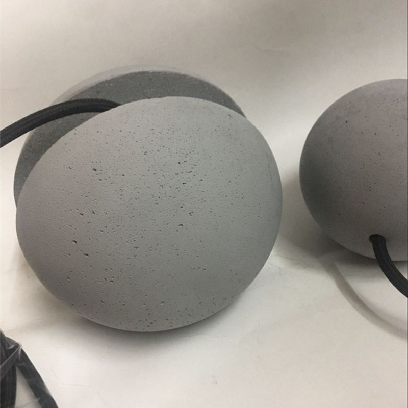 Modern Artistic LED Pendant Light Cement Globe Hanging Lamp with Acrylic Shade