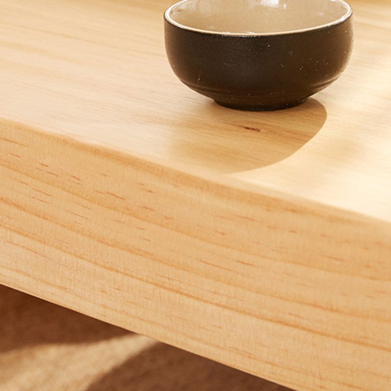 4 Legs Coffee Table Contemporary Solid Wood Coffee Cocktail Table