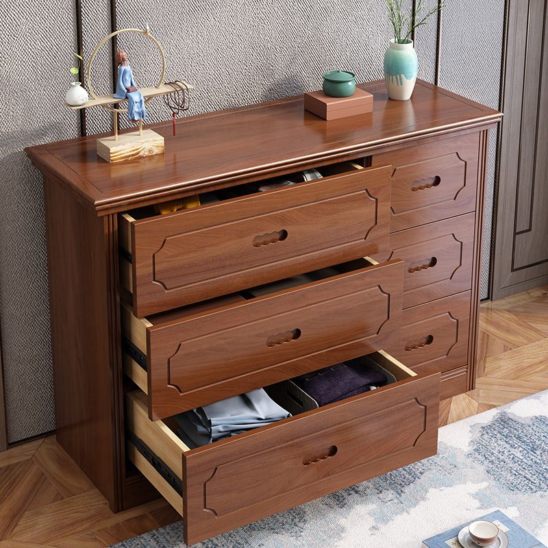 Mid-Century Chest Modern Solid Wood 6 - Drawer Standard Accent Chest