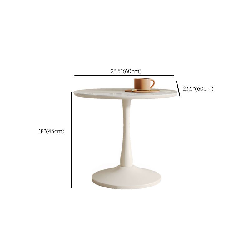 Pedestal 2-Piece Coffee Table Set Modern Round Tray Top Cocktail Table with Storage