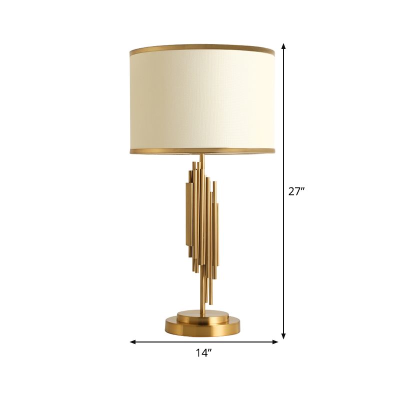 Vat taakverlichting eigentijdse stof 12 "/14" breed 1 lamp goud klein bureaubricht voor bed
