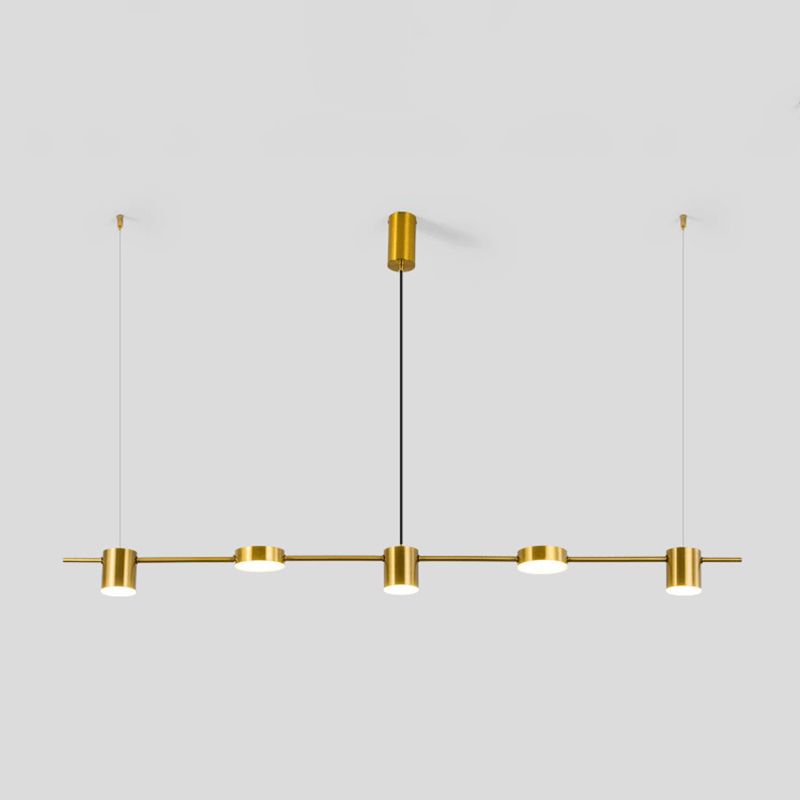 Lámparas de suspensión LED de restaurante LED de múltiples cabezas de araña de araña de isla metálica moderna