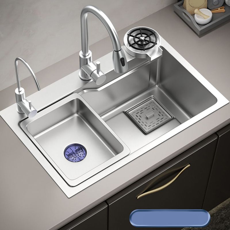 Stainless Steel Kitchen Sink Single Bowl Kitchen Sink with Faucet Included
