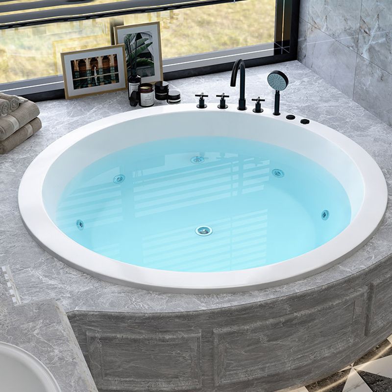 Modern Drop-in Bath Tub Round Acrylic Bathtub for Home and Hotel