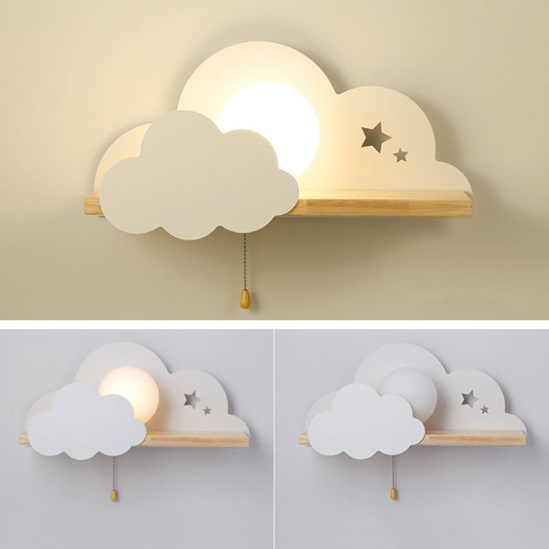 Nórdicos Macarons en forma de pared en forma de nube Iron Iron 1 Light Sponces