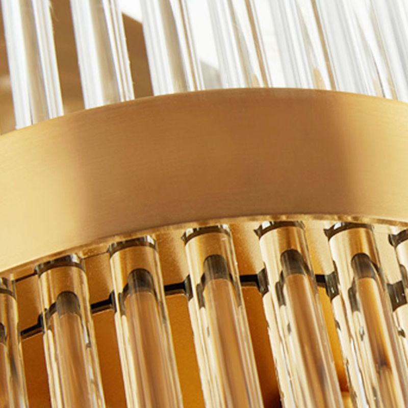 Unique Shape Wall Light Fixture Modern Crystal Wall Mounted Lighting in Gold Finish