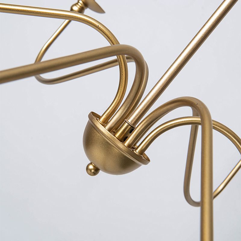 Chandelle suspendue à la bougie Light Light Traditional Swooping Bras Plafond Chandelier pour le salon