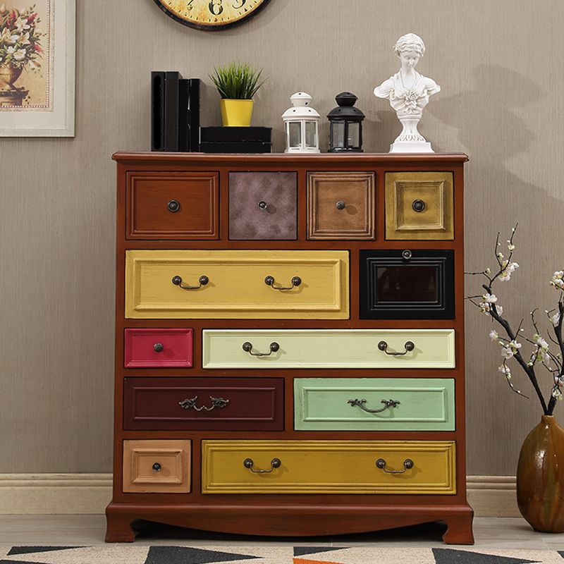 Nautical Bedroom Wooden Storage Chest Vertical Chest with Drawers