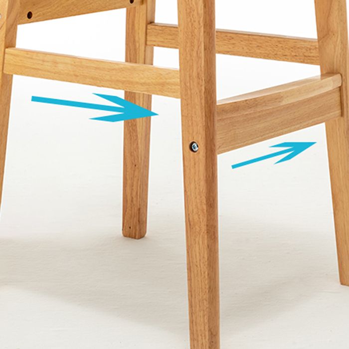 Scandinavian Padded Feet Barstools Restaurant Solid Wood Counter Barstool