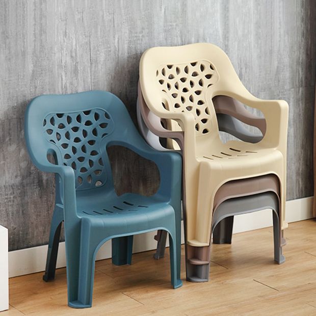 Sillón de comedor moderno interior Sillas de comedor de plástico caseras apilables