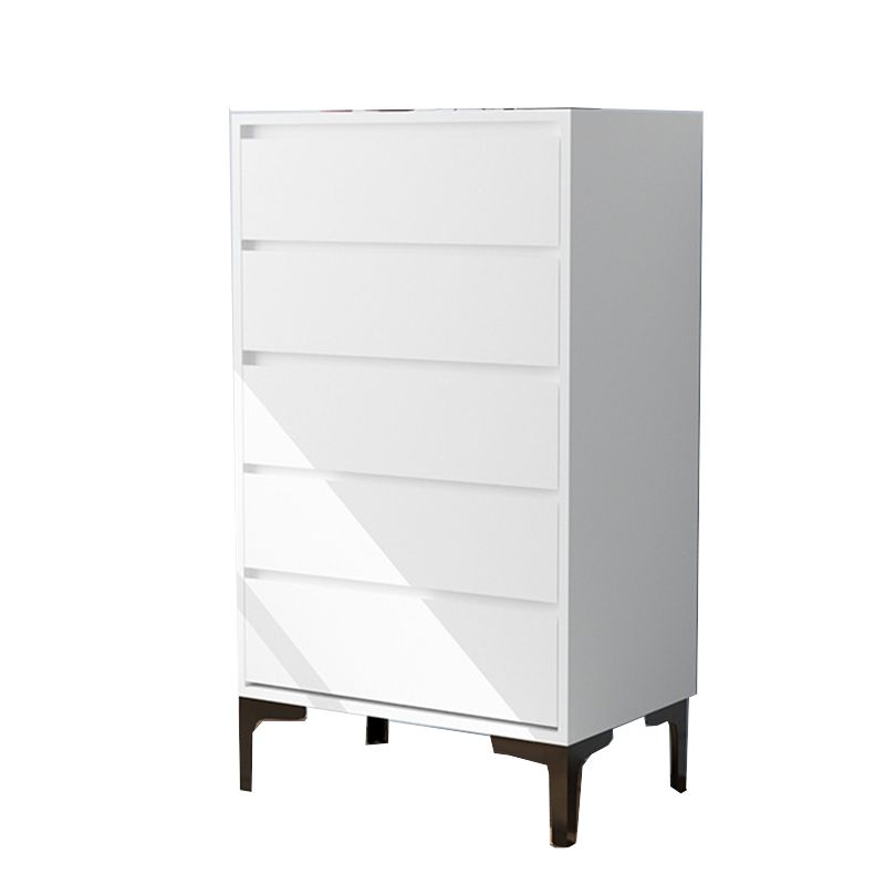 Modern 23.62" L Accent Chest with Drawers and Black Bracket Legs