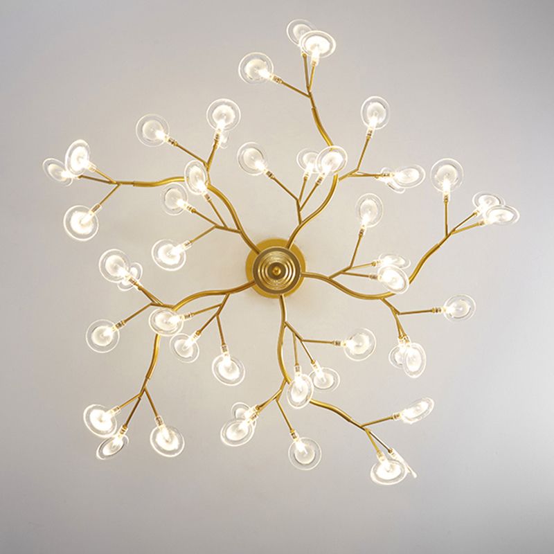 Luce a sospensione per lucciole in ferro battuto in moderna luce del soffitto regolabile radiale in stile conciso con ombra acrilica