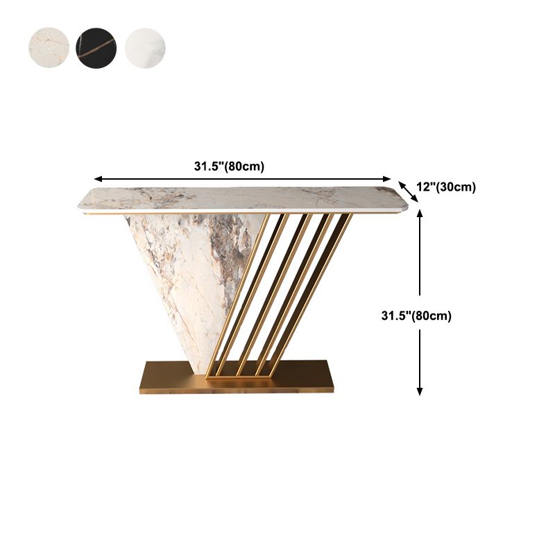 Glam Rectangle Console Accent Table Antique Finish Console Sofa Table