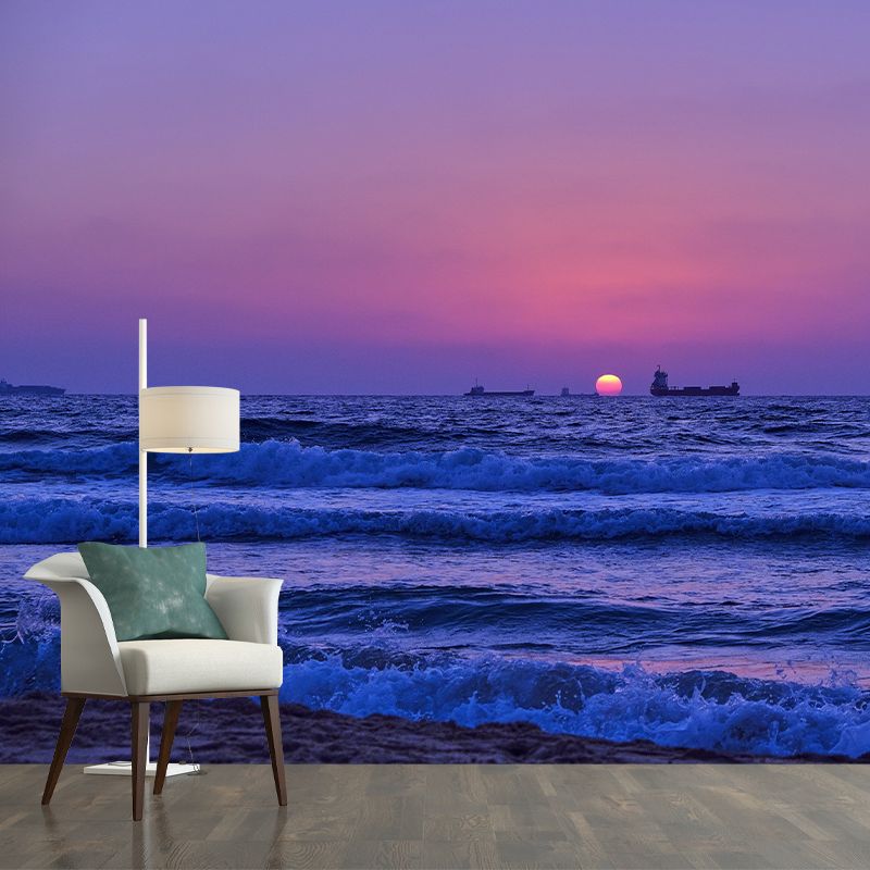 Decorative Photography Sea Beach Wall Mural Living Room Wallpaper