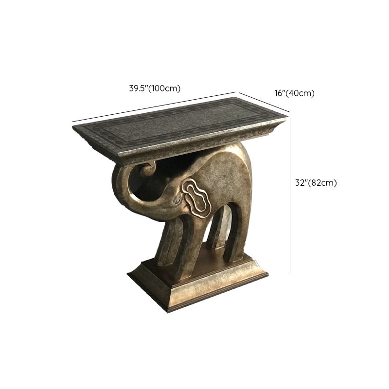 Rectangle Shape Contemporary Console Accent Table Stone Console Sofa Table for Hall