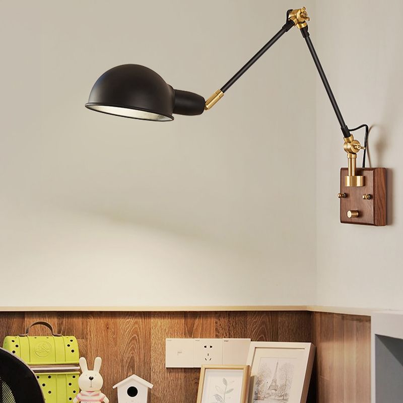 Éclair mural à bras rond à teinte