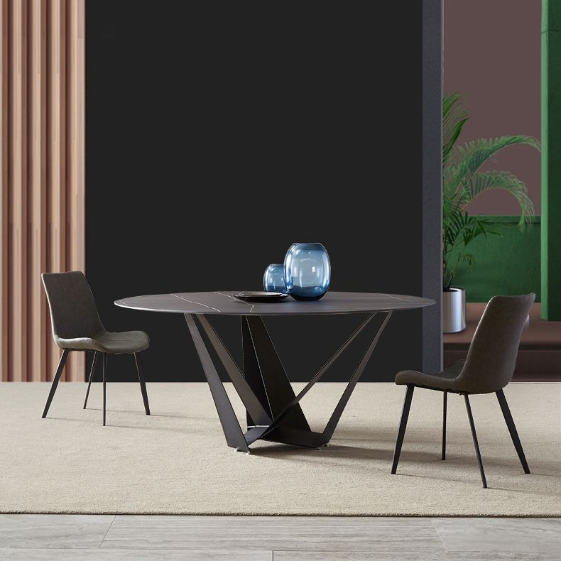 Modern Style Round Stone Table Set 1/2/3/4/7 Pieces Dining Set for Kitchen
