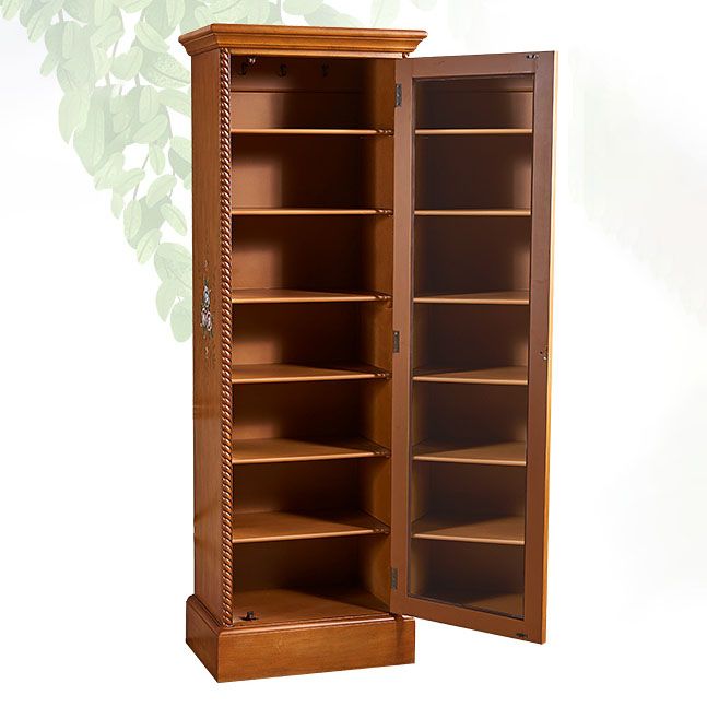 Wood Matte Finish Storage Cabinet with Hinged Door Coastal Cabinet for Home