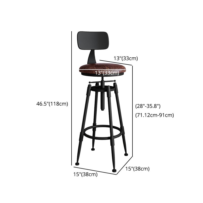 Industrielle armlose hingelbare Counterhocker Iron Restaurant Barhocker mit Pedal