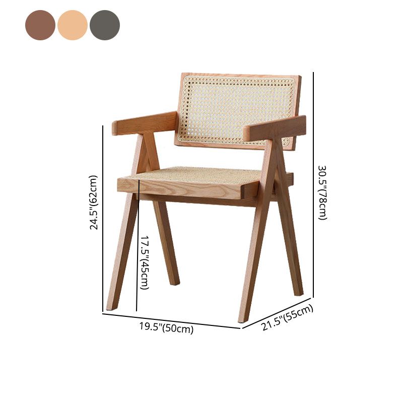 Sillas de comedor de madera maciza, silla con respaldo abierto para interior y exterior, para cocina