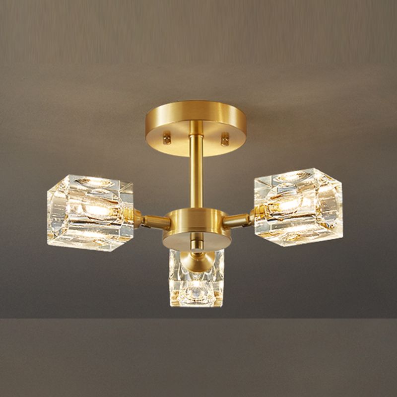 Colonial Style Geometry Ceiling Fixtures Metal Ceiling Flush Mount in Bronze