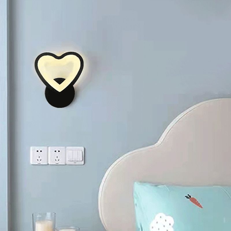 Geometry Shape Wall Lights Kid Style Metal 1 Light Wall Mount Light