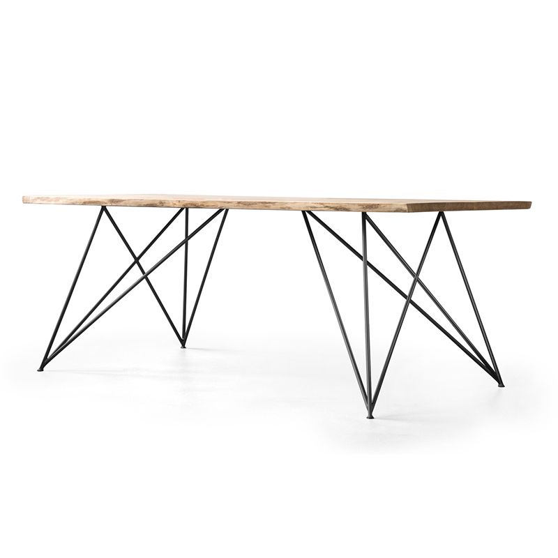 Traditional Luxury Rectangle Dining Room Table Solid Wood Table with 4 Legs