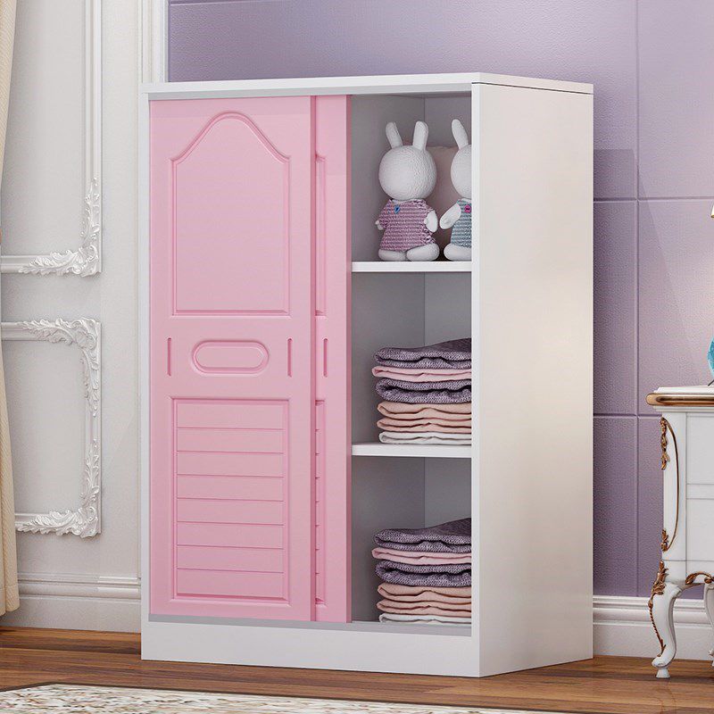 Modern Style Wardrobe Wood 2-Door Wardrobe Closet for Bedroom