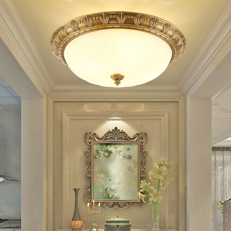 Schale Geformte Decke Mount Light American Country Style Flush Mount Ceiling Licht für Wohnzimmer
