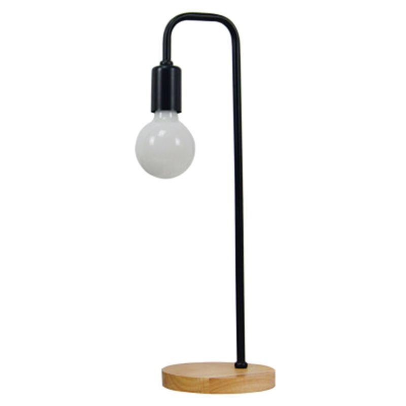 No Shade Design Table Light Simplicity Metal Single-Bulb Bedroom Night Stand Light