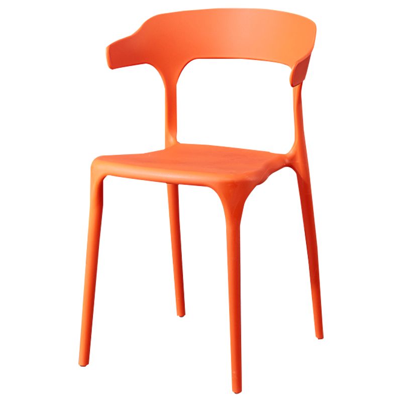 Silla de comedor plástica contemporánea del final mate de la silla del brazo de la parte posterior abierta del restaurante