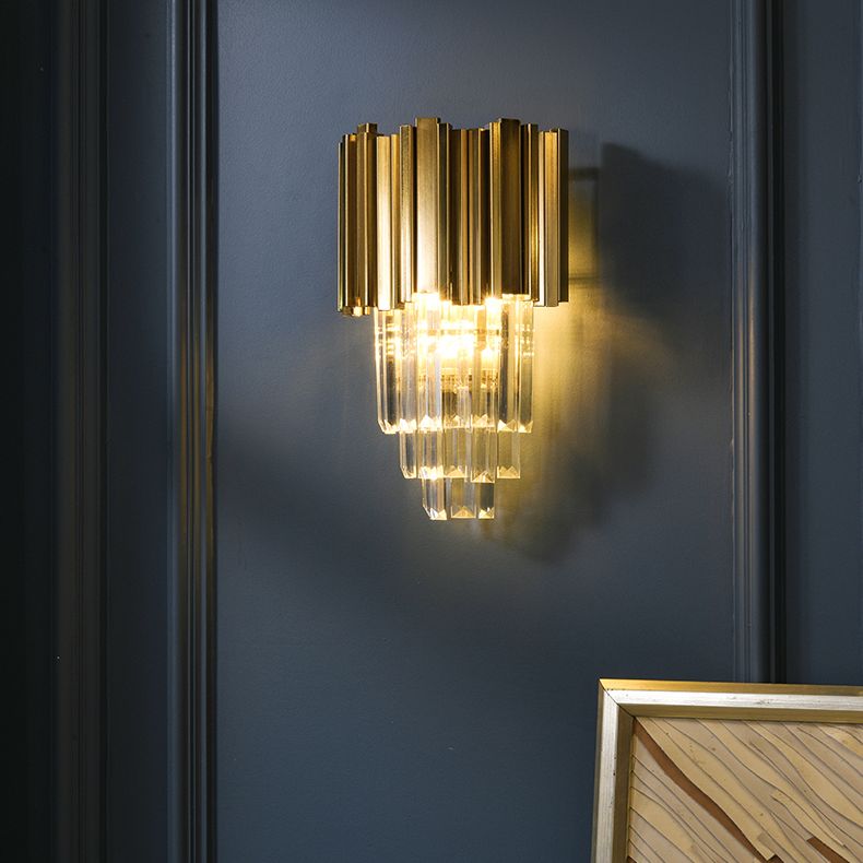 Postmoderne Flötenwandleuchter Metall 2-Licht