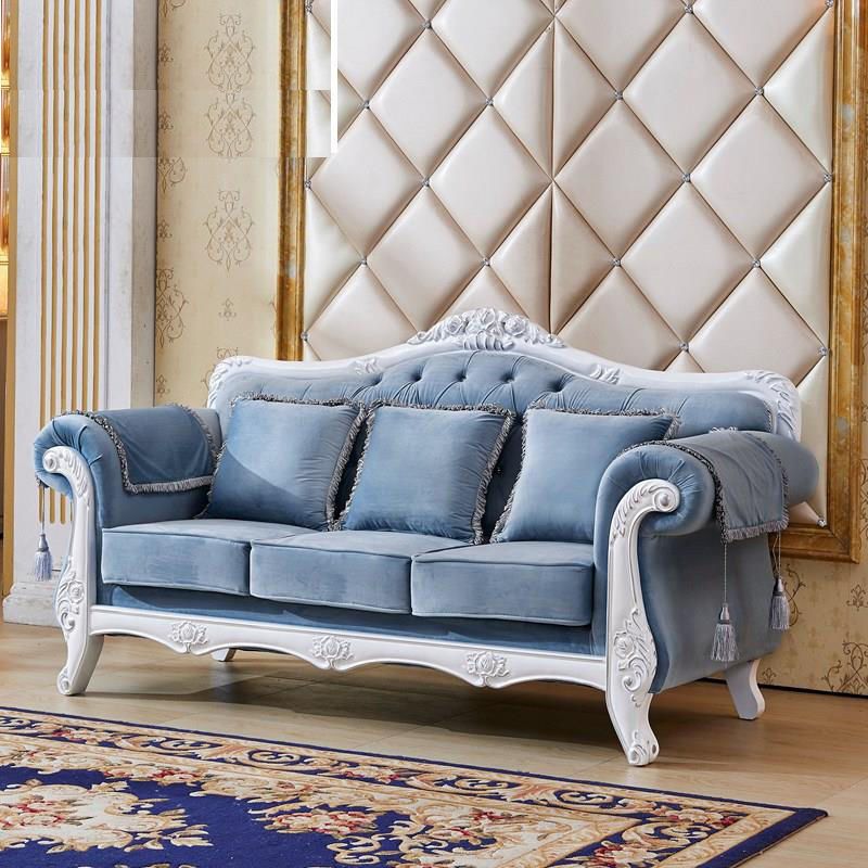 Traditional Tufted Rolled Arm Settee Slipcovered Sofa for Three People