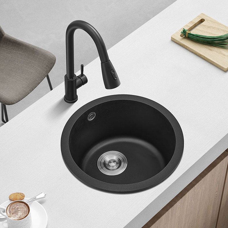 Undermount Kitchen Bar Sink Quartz Round Shape Kitchen Bar Sink