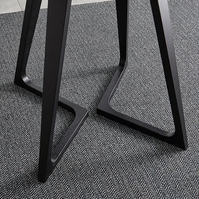 Sintered Stone White Tone Dining Table Industrial Style Double Pedestal Table for Dining Room