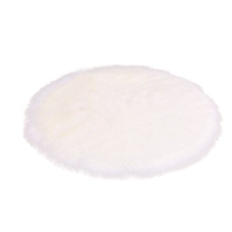 Chapage de couleur de couleur unis en peluche moderne blanc
